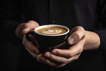 Person Holding Latte Art Coffee Cup