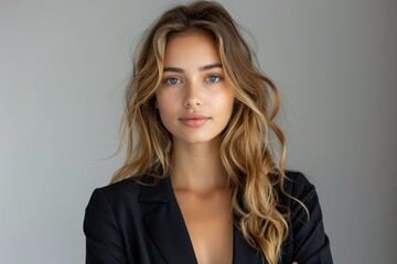 Obraz premium Blonde woman in business attire