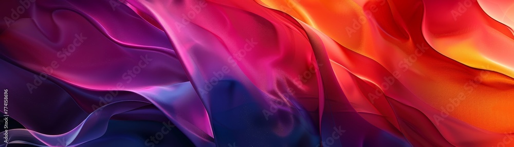 Poster dynamic abstract wallpaper, fluid shapes and bold lines in a lively color scheme
