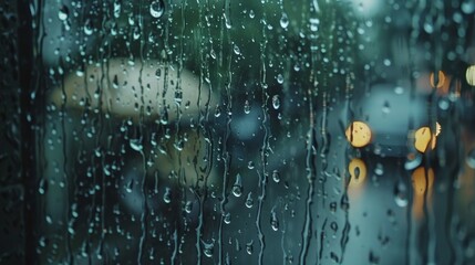Enchanting cinema graph depicts raindrops gently tapping on a window, providing a peaceful refuge in the midst of life's constant motion.