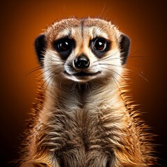 Fototapeta premium meerkat animal isolated on background ,generative ai