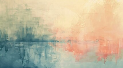 abstract water color painting in light pastel colors