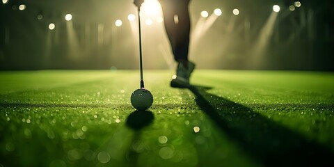 Enhancing Golf Skills: Advanced Training System Analyzes Swings and Provides Personalized Coaching. Concept Golf Swing Analysis, Personalized Coaching, Advanced Training System, Enhancing Skill