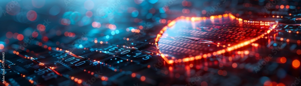 Aufkleber the concept of safeguarding digital information with strong network security measures. data encrypti