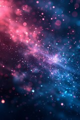 Obraz premium The vibrant blue and pink backdrop is adorned with numerous intricate patterns of lines and dots, creating a visually stunning display of color and detail.