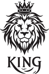 lion head with king word