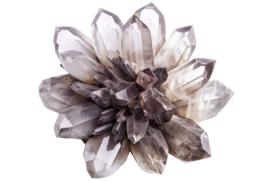 Colorful sharp crystal, gemstone or minerals isolated on background, Quartz stone from raw natural, pure shiny crystal, Essential jewelry.