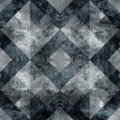 Fashionable grunge texture in gray hues with geometric pattern. Generative ai.