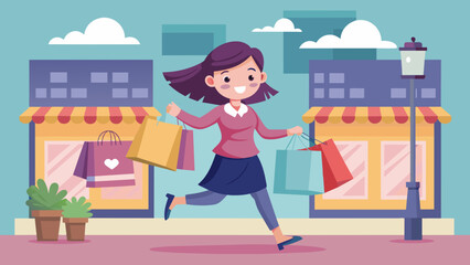 on-shopping--vector-illustration-of-girl-with-shop