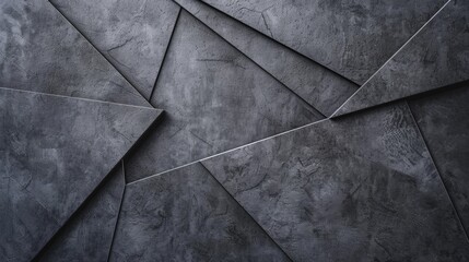 A gray wall with a pattern of triangles. The wall is made of concrete and has a rough texture. Generative ai.