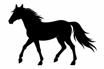 Obraz na płótnie Canvas Appaloosa horse silhouette black vector illustration