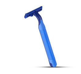 shaving razor on white background