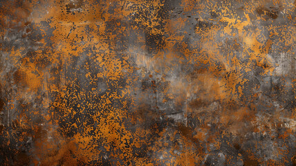 Rusty metal texture with orange speckles. - obrazy, fototapety, plakaty