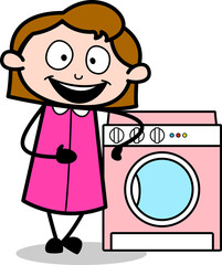 girl in the washing machine