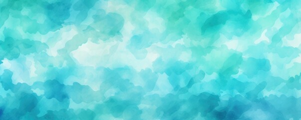 Fototapeta na wymiar Turquoise watercolor abstract background