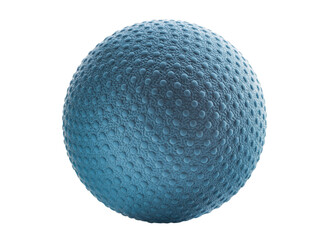 Lacrosse massage ball isolated on white background with clipping path. Blue rubber lacrosse ball,...