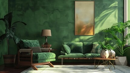 Vibrant Green Wall Painting: Transforming Spaces with Fresh Paint and Creative D?(C)cor