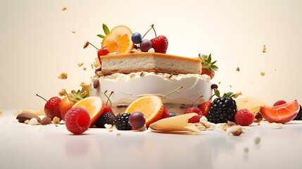 cake with fruits