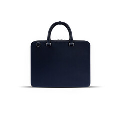 Beautiful luxury leather classic bag, briefcase, diplomat, for office, for laptop, clipping, acessories, mobile, white background