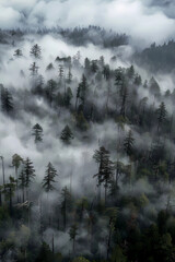 forest with some trees that have turned brown and black