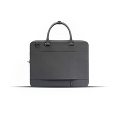 Beautiful luxury leather classic bag, briefcase, diplomat, for office, for laptop, clipping, acessories, mobile, white background