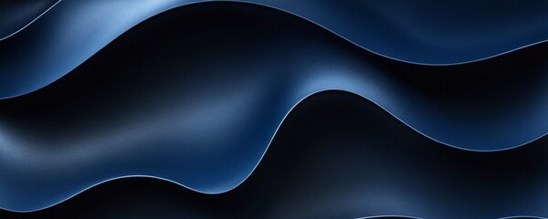 Dark blue wavy background. 3d rendering, 3d illustration.