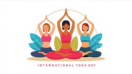 21 June- international yoga day, woman in yoga body posture.