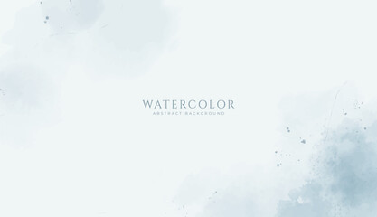 Abstract horizontal watercolor background. Neutral light colored empty space background illustration