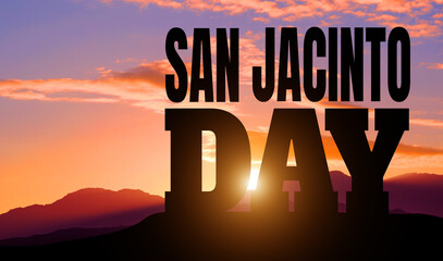 San Jacinto day. Texas. Holiday concept. 3d illustration