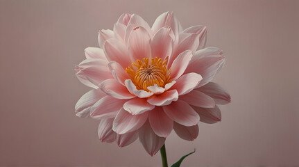 delicate flower of pastel pink color painted with oil paint.generative.ai