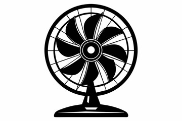  electric fan silhouette black vector illustration