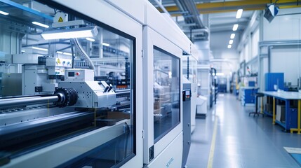 Obraz premium Production line that also produces medical device parts.