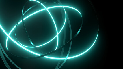 Abstract technology background. Blue glowing. 3d render illustration