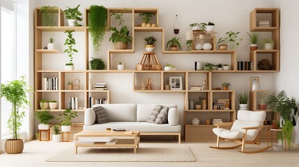 living interior with furniture