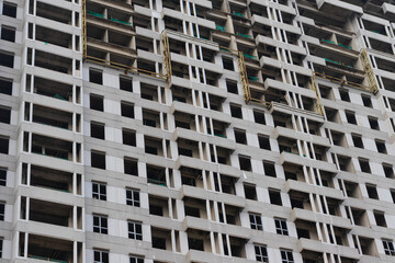 High rise apartment building under construction. After some edits.