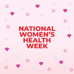 vector graphic of National Womens Health Week ideal for National Womens Health Week celebration.