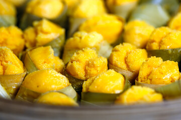 Toddy palm cake or Kanom tan, traditional Thai dessert