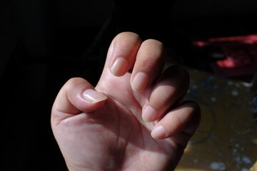 Nails grow healthy on clean fingers.
