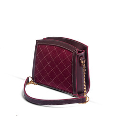 Beautidul Maroon Leather handbag on white background