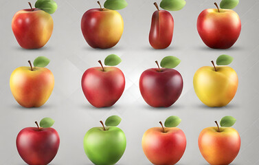 A group of red apples with a handdrawn look
