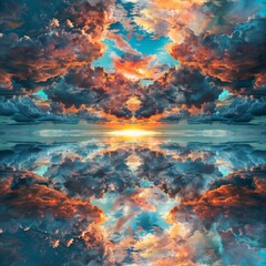 A kaleidoscope of clouds at sunset