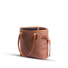Fashion Accessories Women's Bags Light and Dark Brown Design Leather Bucket Shopper Bag Back