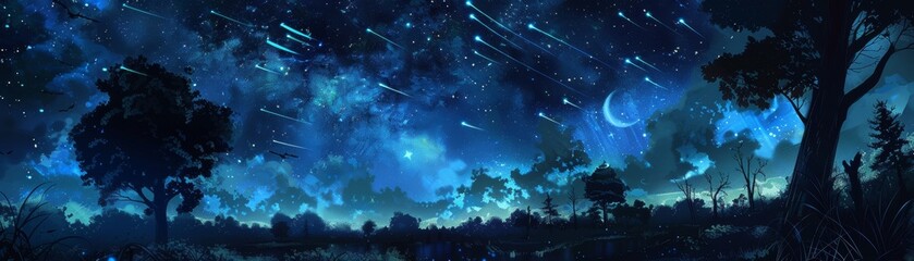 A night sky filled with the promise of wishes
