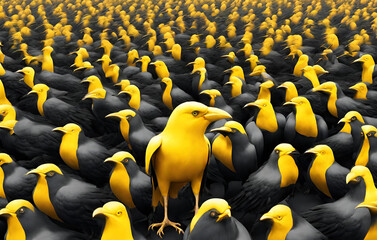 A Flock Of Yellow Birds
