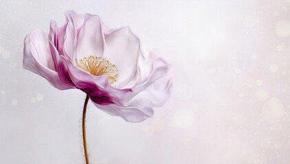Abstrakcyjny makro kwiat, fioletowy mak