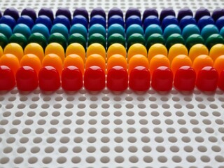 Close up of colorful plastic toy