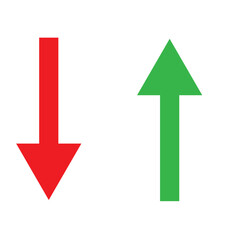 Up and down arrow flat style. Vector illustration icon isolated on white background.