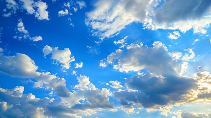 Clouds part to unveil a brilliant blue sky - obrazy, fototapety, plakaty