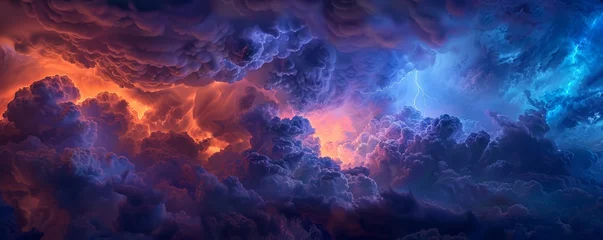 Fotobehang Dramatic thunderclouds gather at dusk © WARIT_S