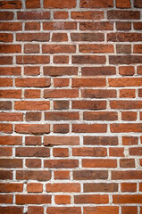 background of wide old red brick wall texture. Background for home or office design
